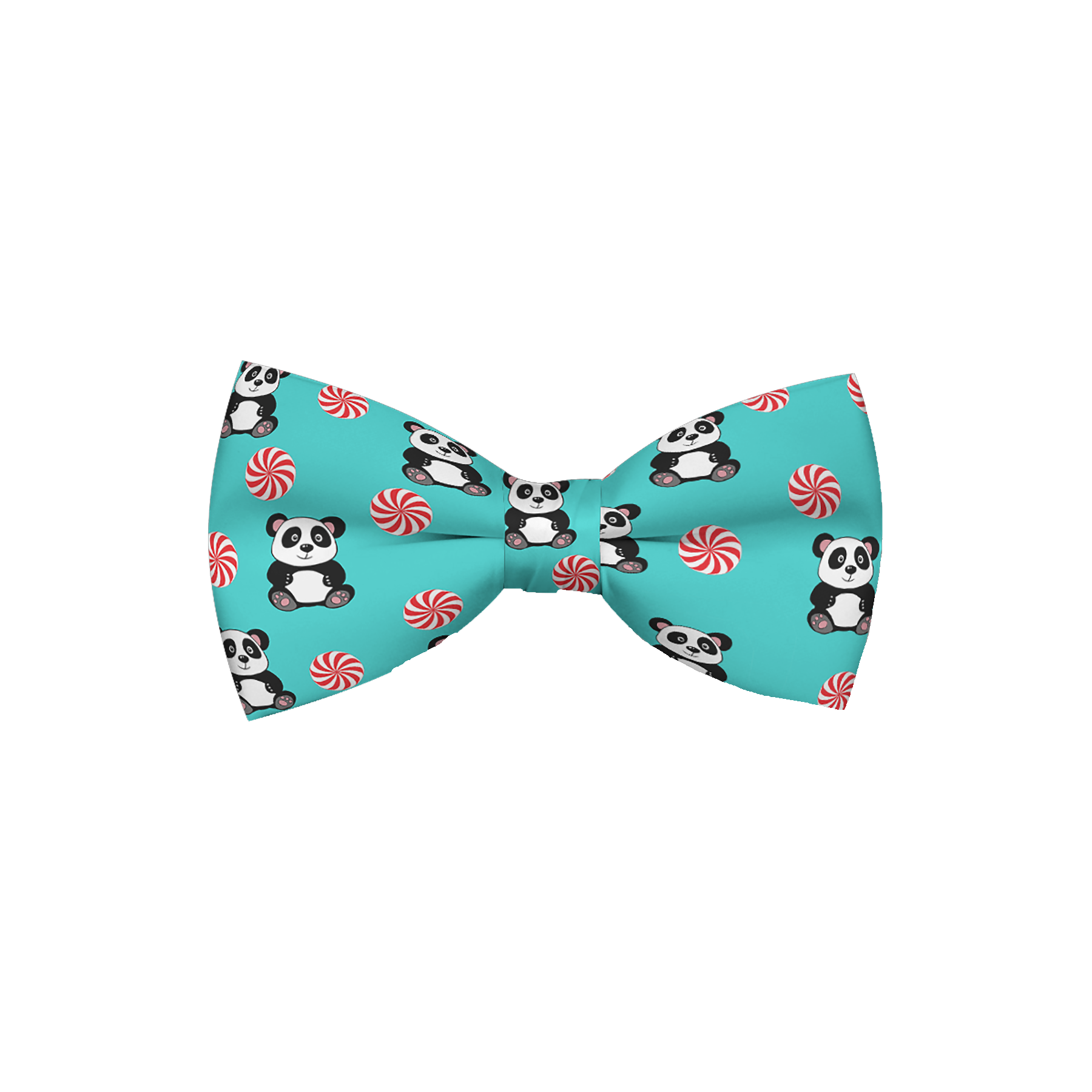 Main Peppermint Panda Blue Dog Bow Tie image